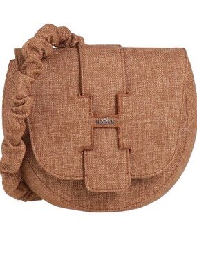 Hogan Mini Tess Crossbody Bag Alaska - Brown Tweed and Leather